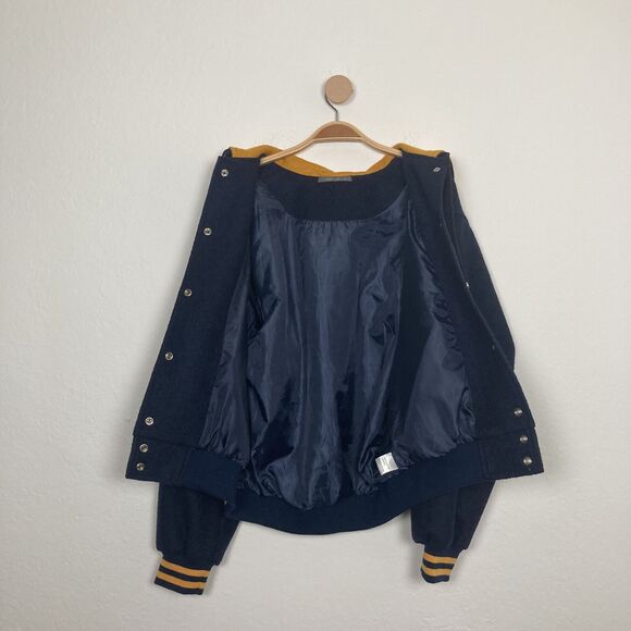 NEW WITHOUT TAGS CARMAR MEN'S BLUE LONG SLEEVE FULLY LINED VARSITY JACKET SIZE S - Picture 6 of 11